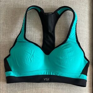 VSX Women's Teal and Black Sports Bra